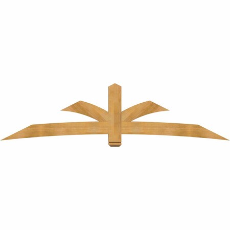 Ekena Millwork Davenport Rough Sawn Timber Gable Bracket, Western Red Cedar, 108"W x 27"H x 4"D x 6"F, 6/12 Pitch GBW108X27X0406DAV00RWR
